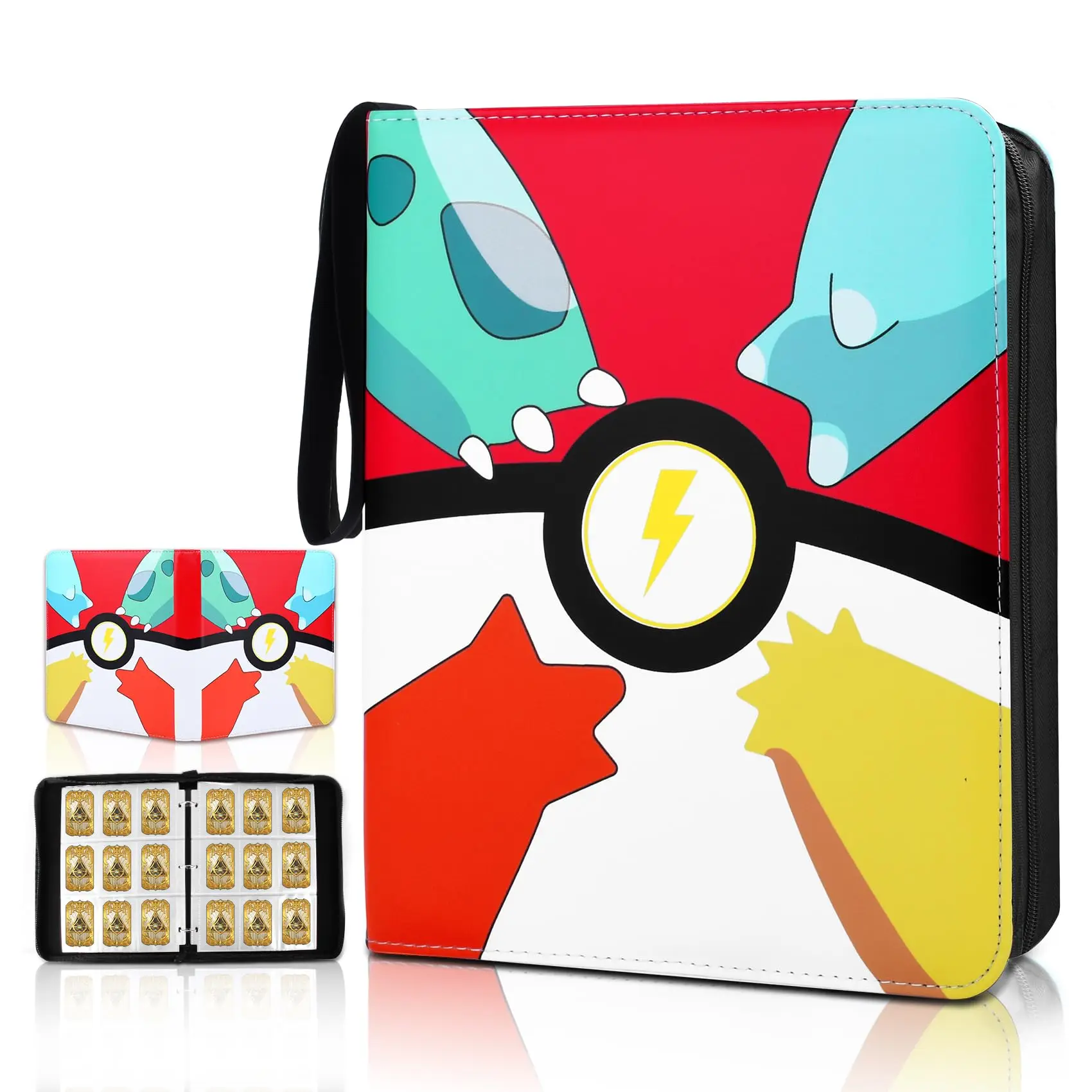 9 Pocket Card Binder,Card Binder for Cards Compatible with Po-ke-mon,900 Pockets Trading Card Binder with 50 Removable Sleeves 9 Pocket Card Binder,Card Binder for Cards Compatible with Po-ke-mon,900 Pockets Trading Card Binder with 50 Removable Sleeves