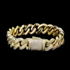 12mm Ice Out Gold Bracelet