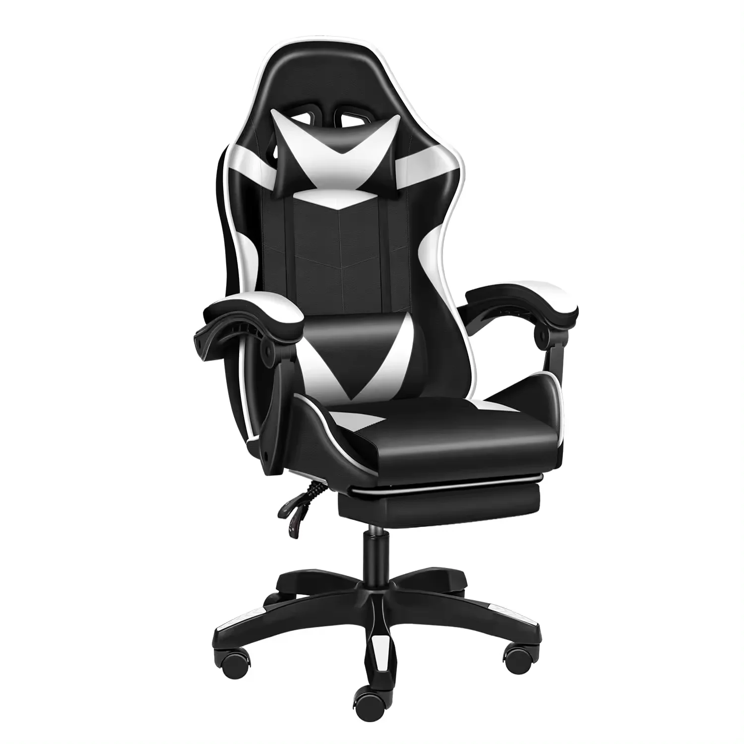 Guangdong Ergonomic Swivel Gaming Chair RGB White PU Leather Cooling  Massage Synthetic Leather Fabric Speaker-Integrated
