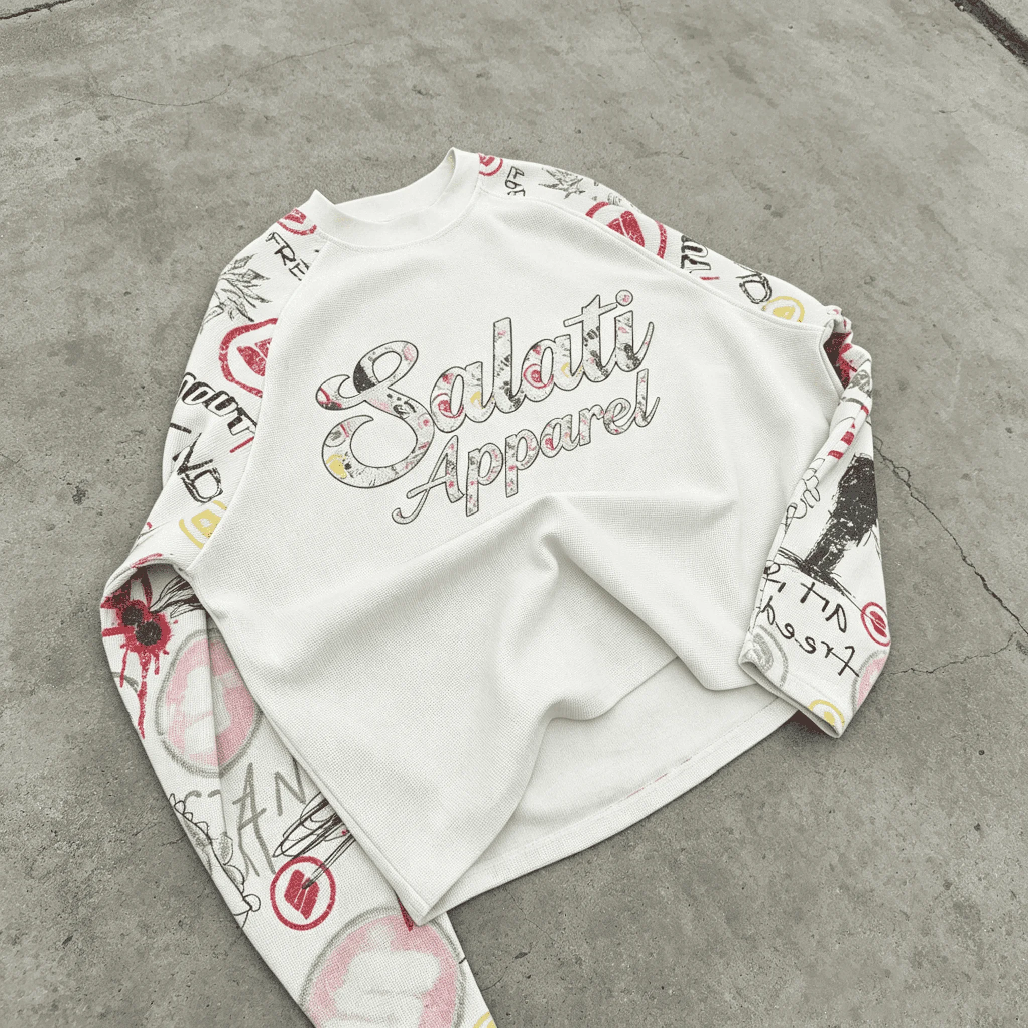 Men High Quality 100% Cotton DTG Printed Long Sleeve T Shirt Regular Style Crew Neck Streetwear Made in China