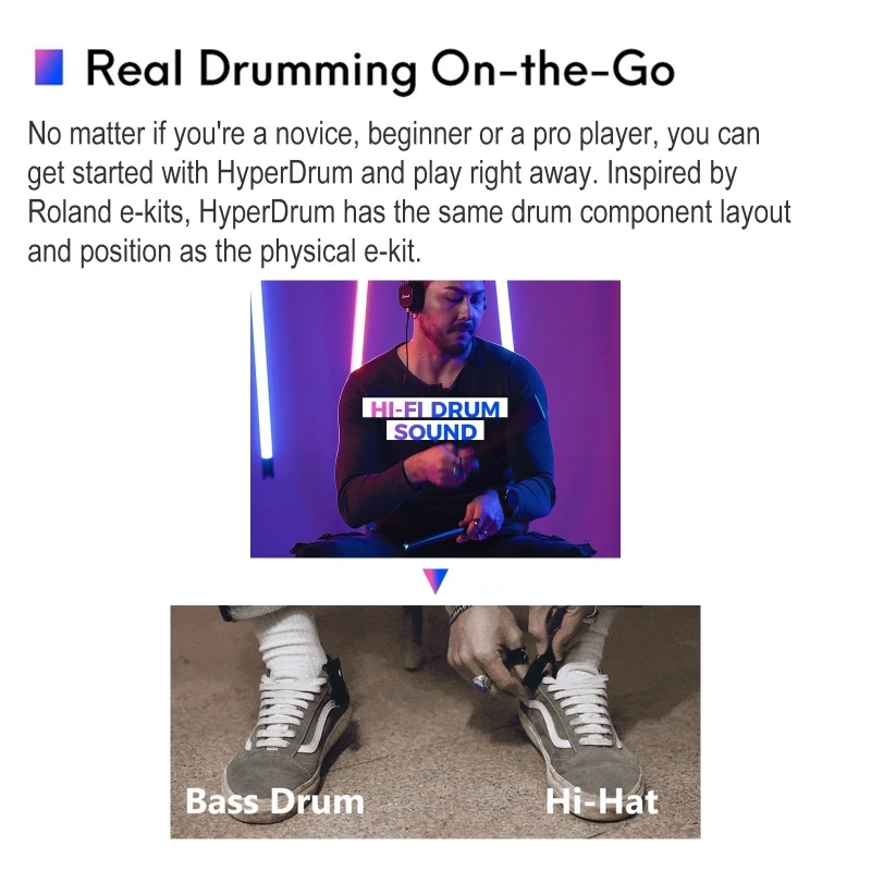 Smart Portable Virtual Drum - Hyperdrum Somatosensory Kit