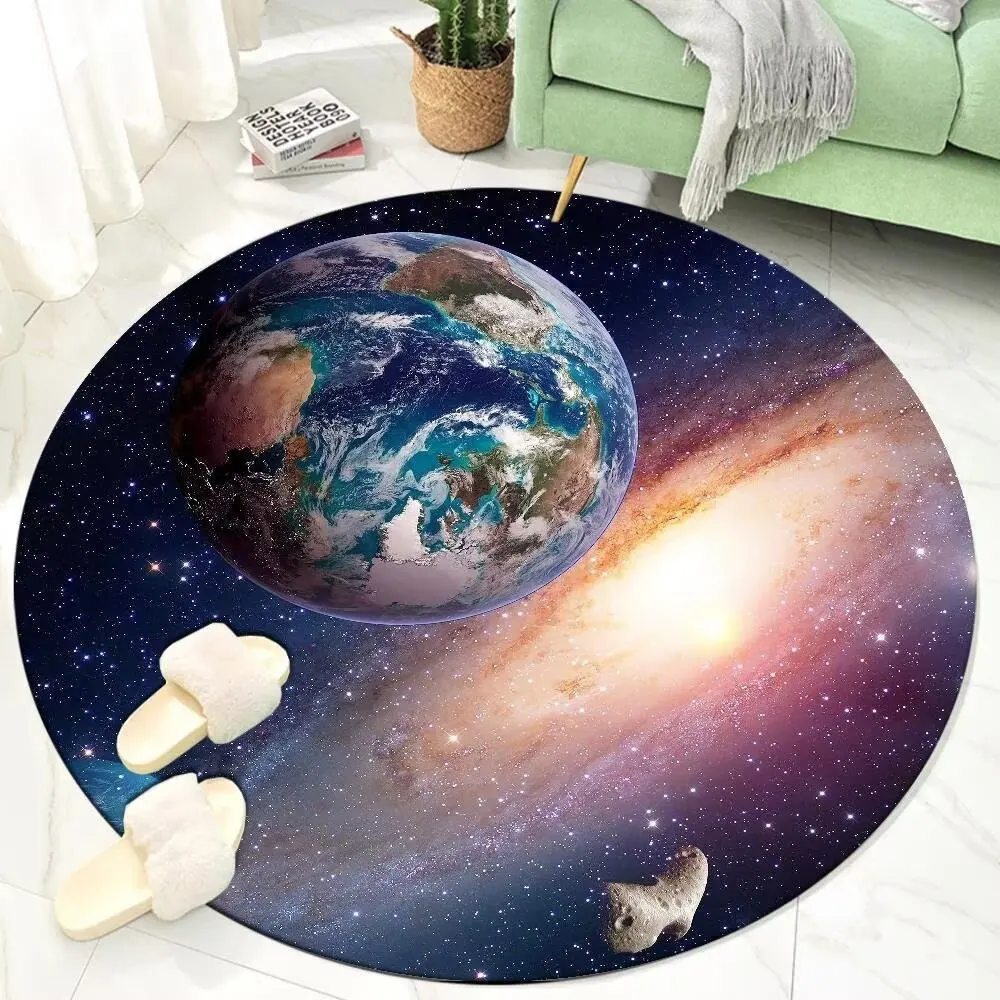 Universe Rug Modern Universe Space Nebula Stars Starry Large Round Washable Rugs ...