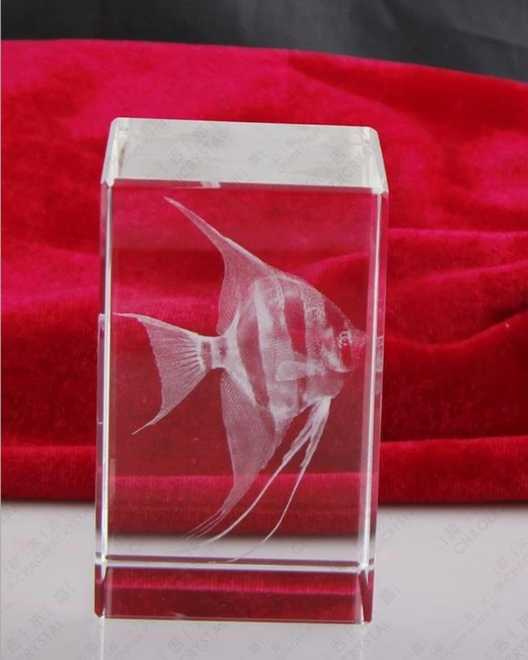 3D Laser Crystal Cube - Custom Gift for New York Landmarks