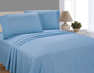 Fashion Luxury Breathable Soft Bed Sheets Like Cotton 90gsm Prewashed Solid Microfibre Sheet Sets for All Season