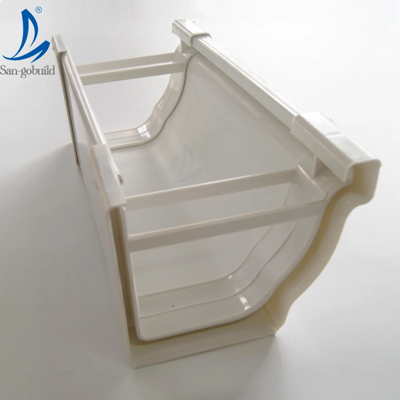 Roof Rainwater PVC Gutters and Downspouts Manufacturer Sell for Heavy Rain Central America