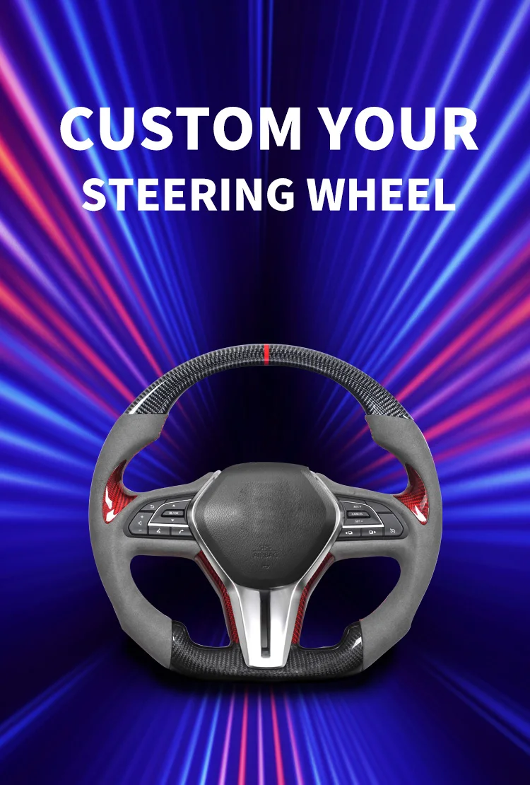Custom Carbon Fiber Steering Wheel Racing Wheel Convertible For