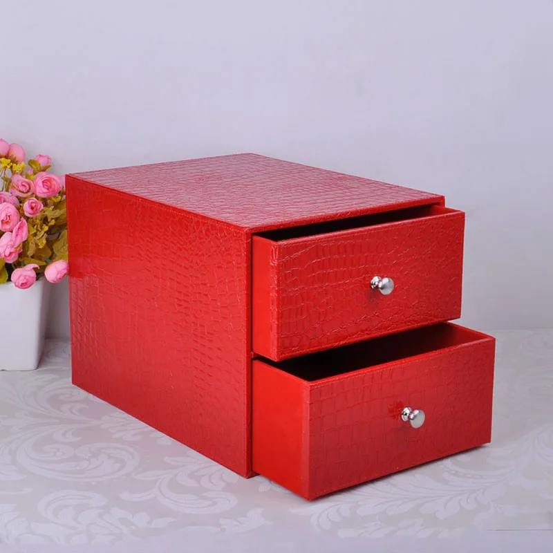 
 Кожаная настольная коробка для хранения всякой всячины, ящик для хранения офисных документов, шкафчик для хранения, настольная полка  