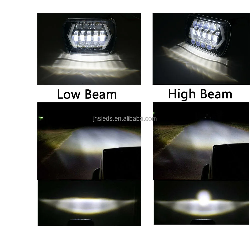 Auto Lighting Systems Drl Waterproof 5x7 55w Hi/low Beam 7inch Square ...