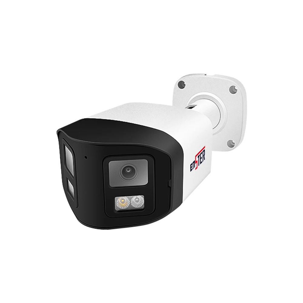 4MP Dual Lens 180 Degree Panoramic Hik Compatible IP PoE Security Camera ColorVu IP66 Two Way Audio Outdoor CCTV Bullet Camera