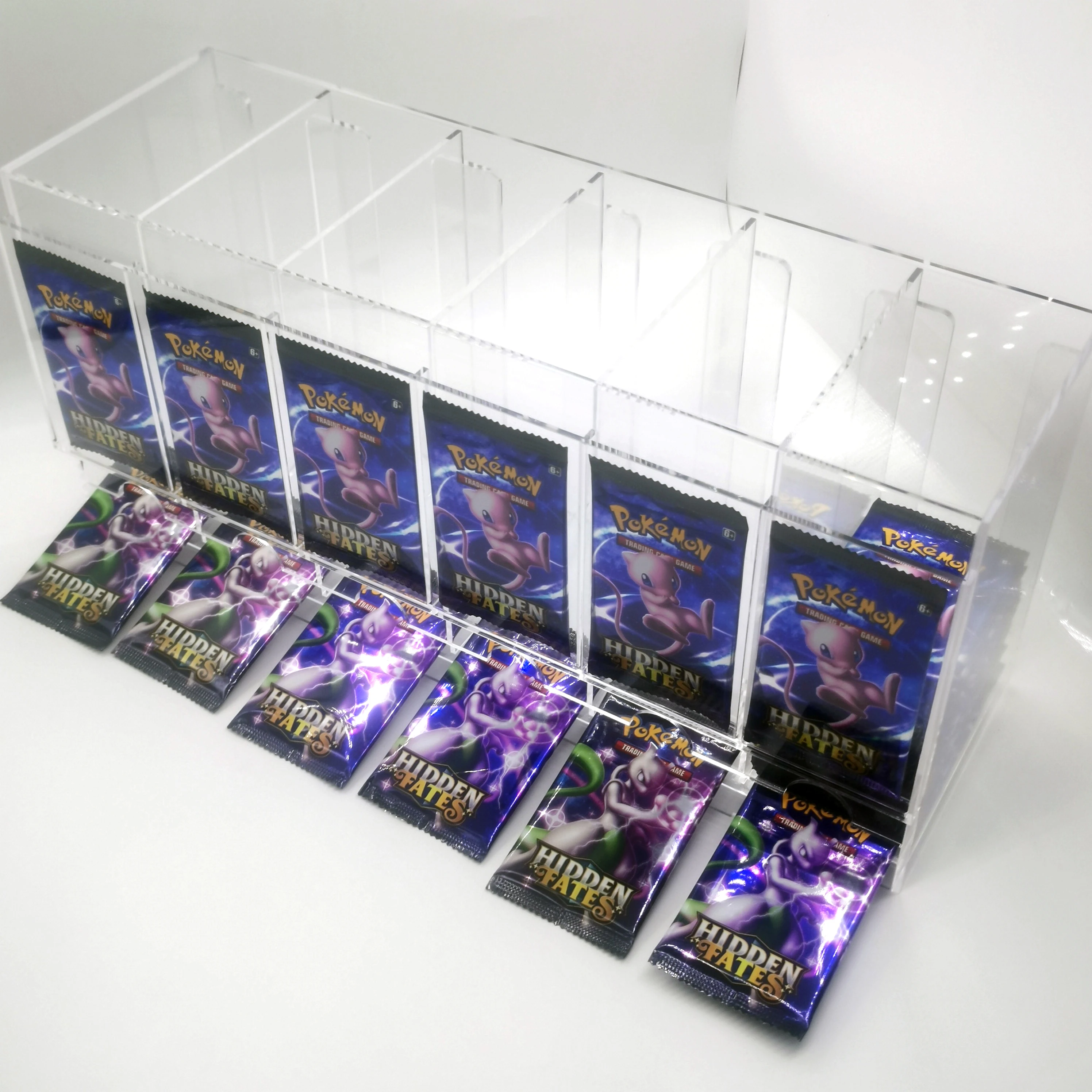6-Slot Acrylic Card Pack Dispenser Acrylic Pokemon Booster Pack Dispenser for TCG Booster Pack 6-Slot Acrylic Card Pack Dispenser Acrylic Pokemon Booster Pack Dispenser for TCG Booster Pack