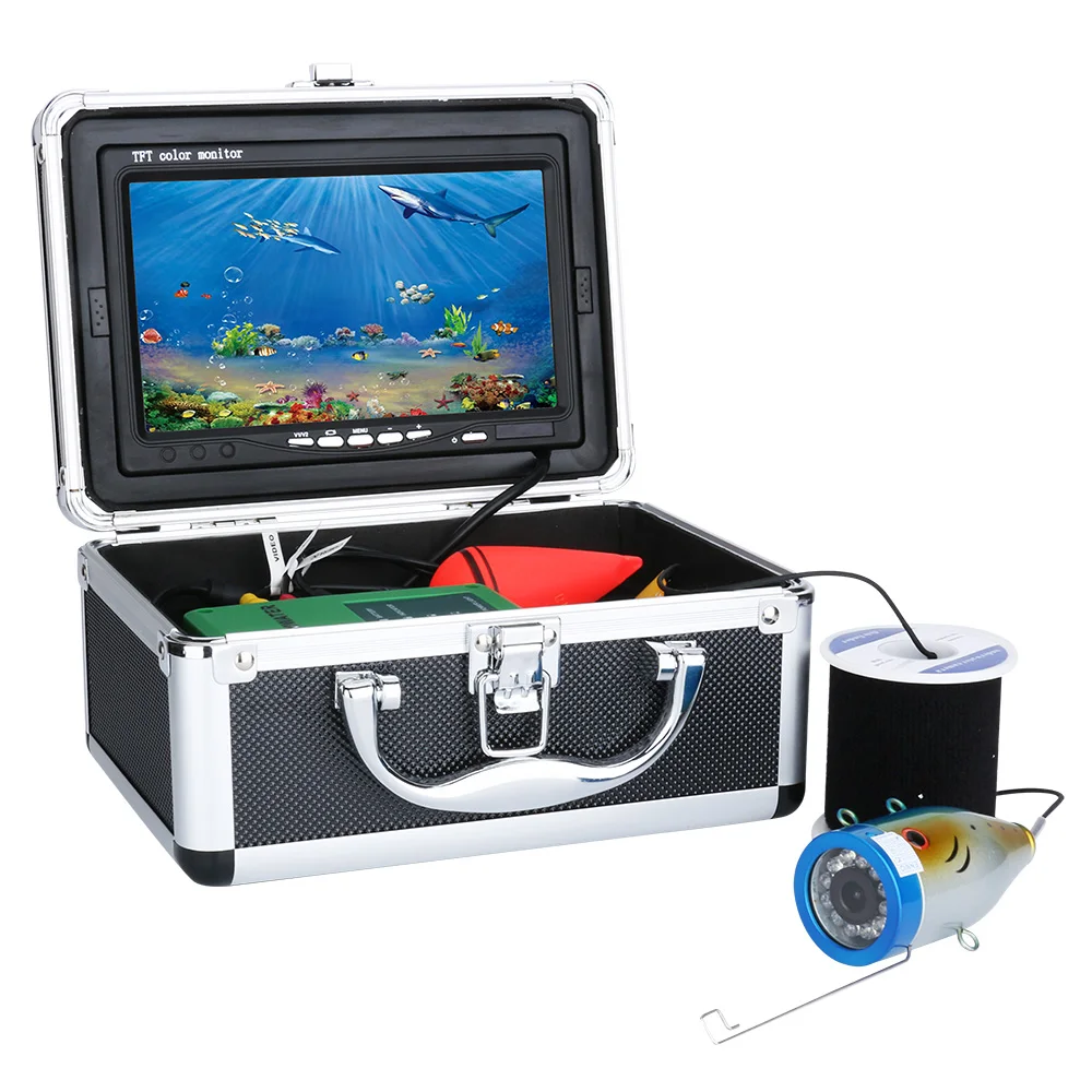 7inch Video Fish Finder HD 1000tvl Underwater Fishing Video Camera Kit White LED 