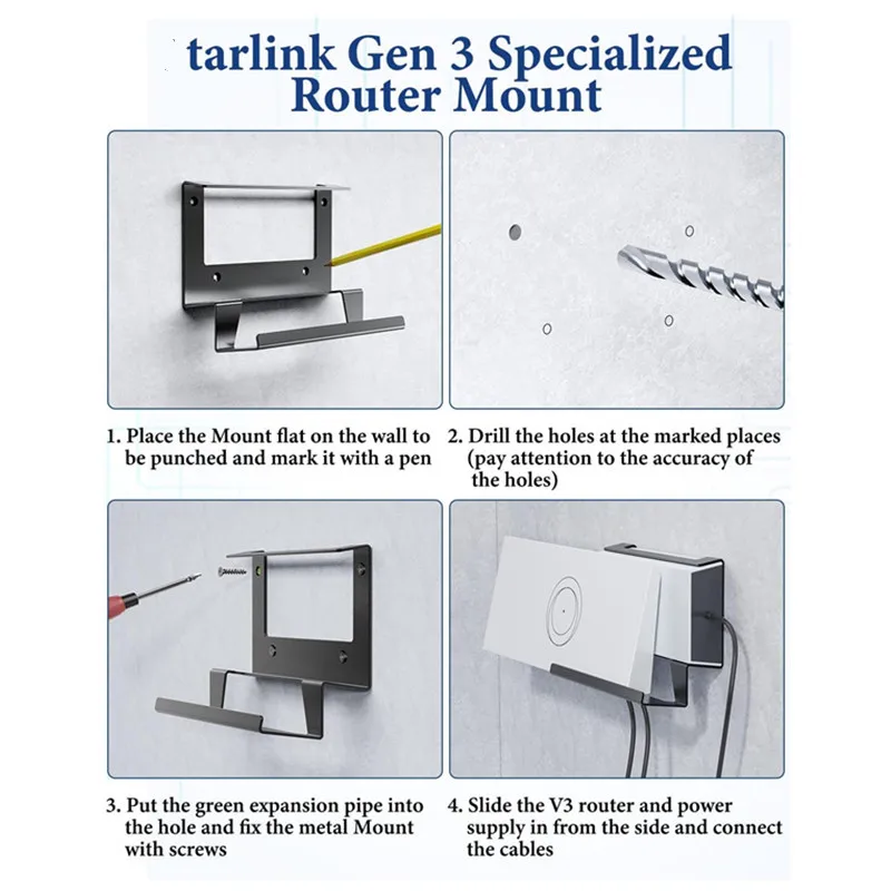 Router Metal Bracket for Starlink Gen 3 - Enhance Stability