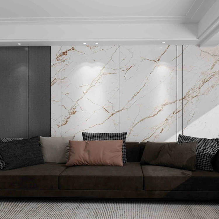 Modern Waterproof 2mm PVC UV Marble 3D Wall Panels for Bedroom Bathroom ...