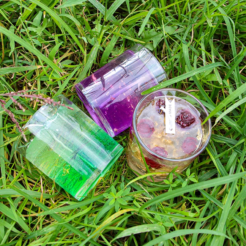 Luxury Wholesale Ecofriendly Scented Gel Wedding Candle With Flower