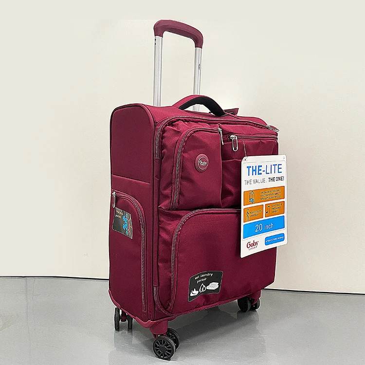 Goby London Travel Trolley Case Suitcase Waterproof Oxford Airport