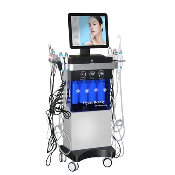 Esthetic popular 14 in 1 Multi-functional hydra dermabrasion Machine Aqua Water Deep Cleaning RF Face Lift Skin Care for clinic
