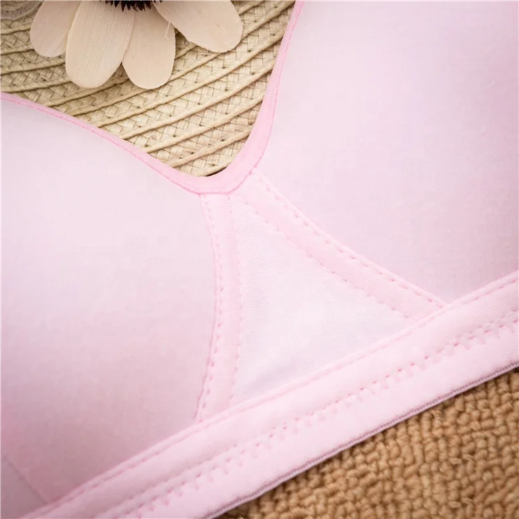 Summer Latest Design Wireless High Student Cotton Comfortable Bras Bra and Underwear Girl Underwear and Bra