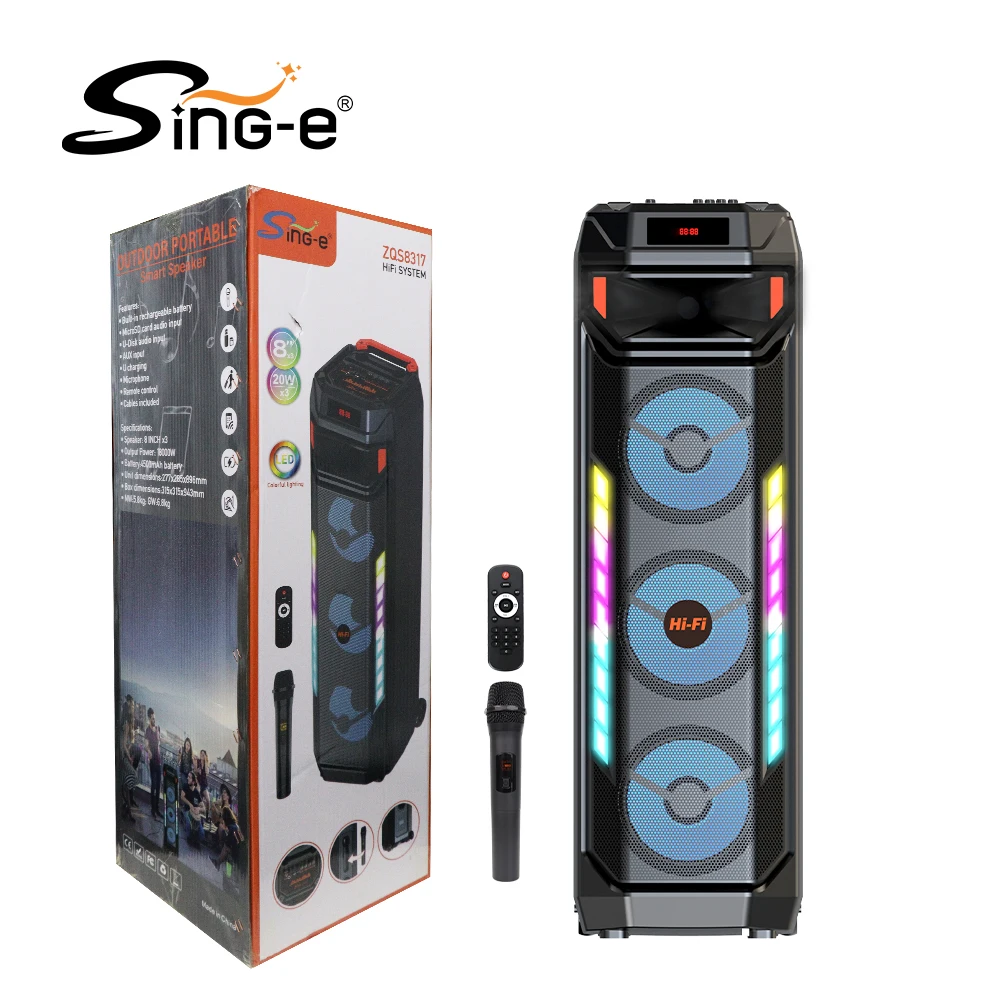 ZQS8317 2025 Mais Vendido 30W Graves Potentes Sem Fio Bluetooth