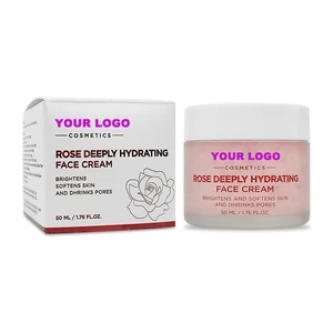 Nourishing Anti-Aging Moisturizing Face Cream Rose Extract Jojoba Oil & Hyaluronic Acid Anti-Wrinkle for Dry & Sensitive Skin