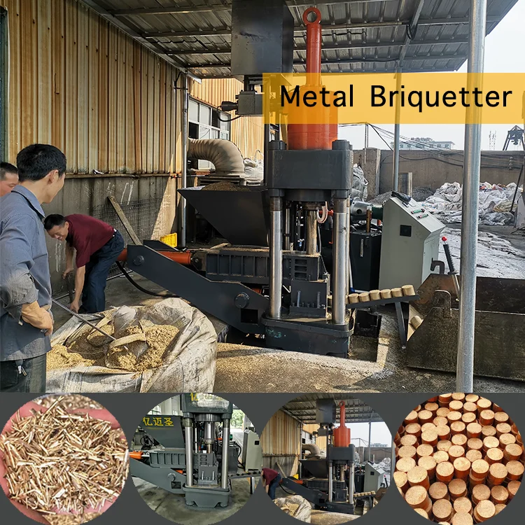 High Density Hydraulic Briquetting Press Scrap Aluminum Chip Briquette Machine Manual Price