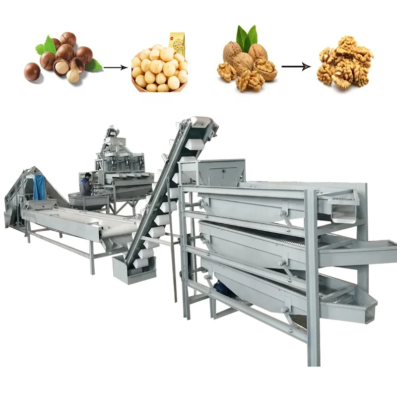 Apricot Kernel Cracking Machine Almond Cracker Walnut Huller Hazelnut Dehusker Shelling Machine