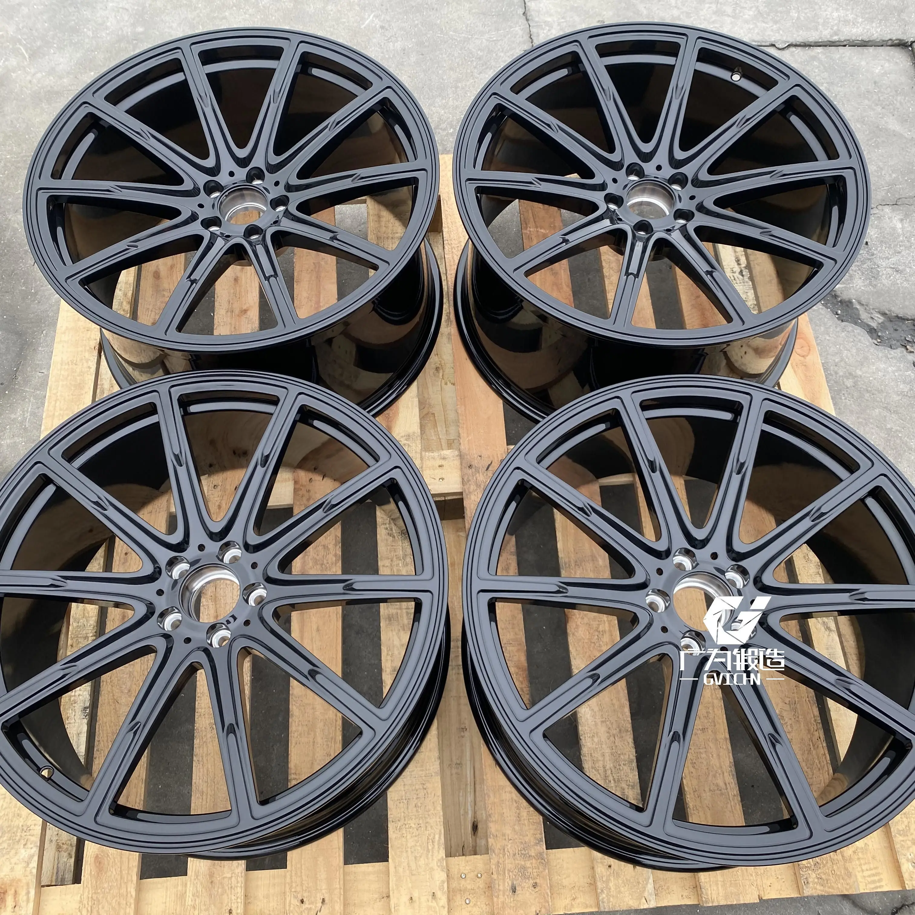 GVICHN Custom 16 17 18 19 20 21 22 inch Forged 6061 T6 Alloy Wheel Rim 5x112 5x114.3 5x120 Multi Spoke Passenger Car Wheels