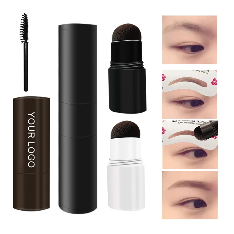 Eye Brow Stamp Shaping Kit Custom Logo Stamp Eyebrow 3D Eyebrow Stamp and Stencil Kit