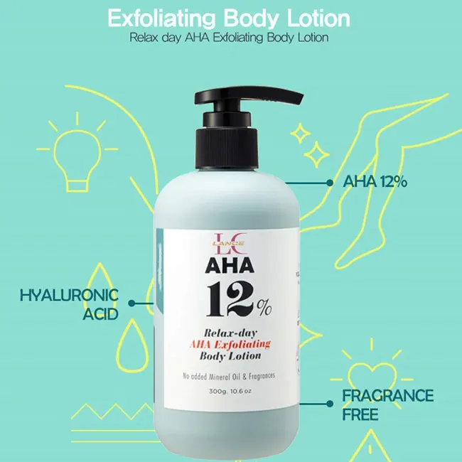 Lance 12% AHA Body Lotion - Exfoliating & Whitening Moisturizer