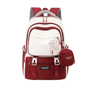 Fashionable Cartoon Design Girls' Lightweight Waterproof Schoolbags Primary Sixth Grade College Students Oxford Nylon Lining