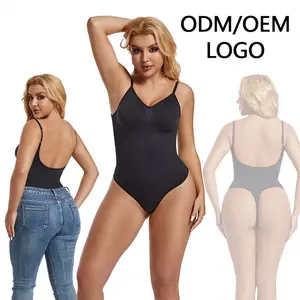 Backless Waist Shaping Thong Seamless Camisole Shaping Body Shaper Jumpsuit Women's Underwear Plus Size Shapers