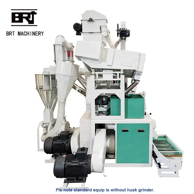 1 Ton Per Hour Mini Rice Mill with Polisher Ricemilling Paddy Rice Mill Machine