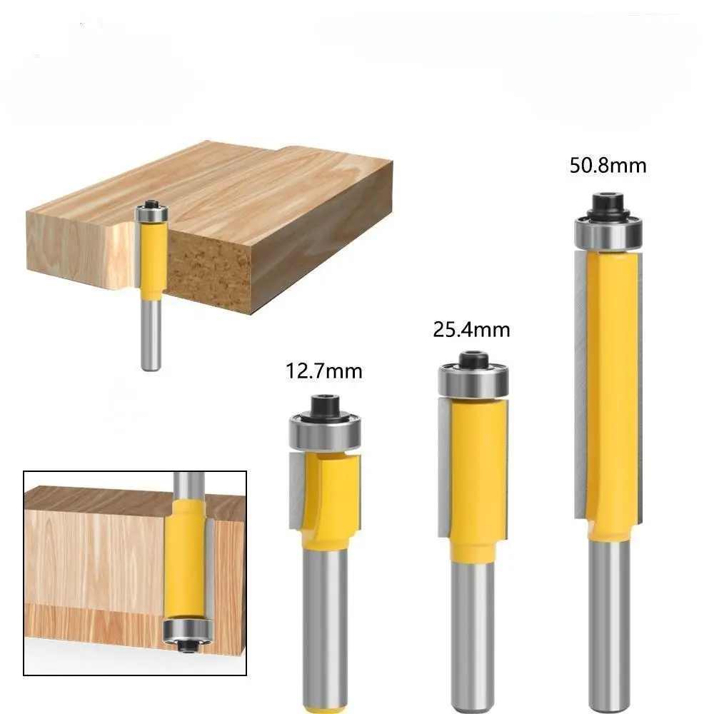 1/2 Woodworking Router Bit Bearing Flush Trim Bit for Wood Decoration ...