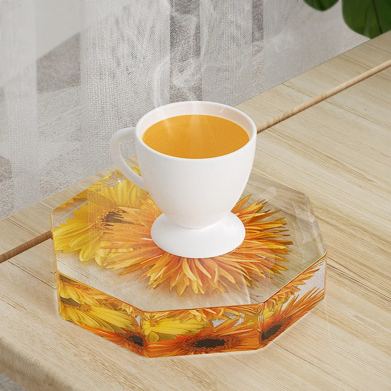 Multi-Shape Silicone Resin Coaster Mold,  DIY Crystal Epoxy Mould, Reusable Food-Grade Silicone Tool for Craft & Home Decor factory