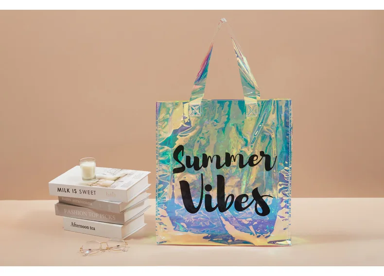 Clear Pvc Bag With Customized Logo For Pp Spunbond Clear Pvc Shopping