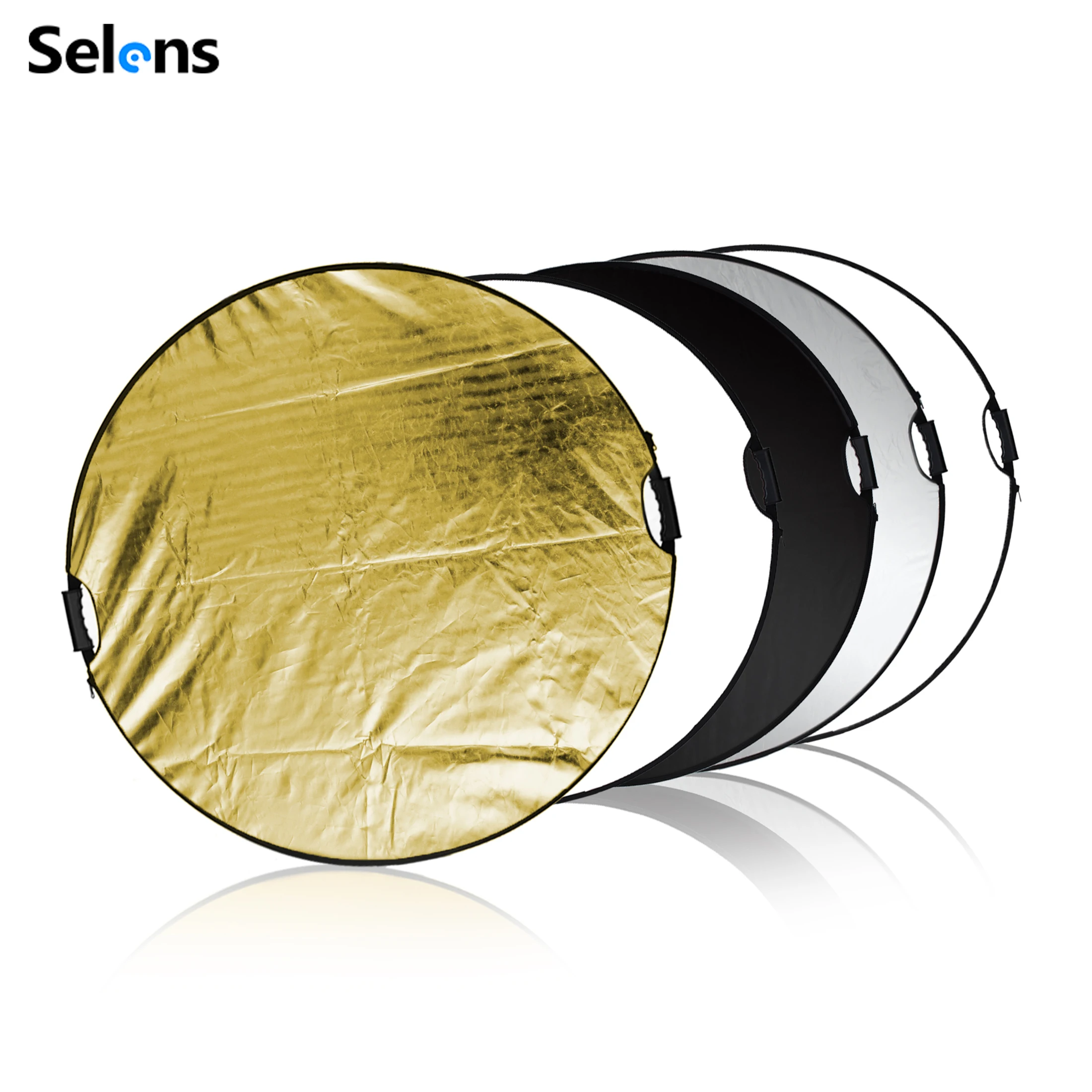 Selens SLR4-5in1 H_80CM Camera Light Studio Collapsible Circular Round  Reflectors With Gold Silver Black White Translucent