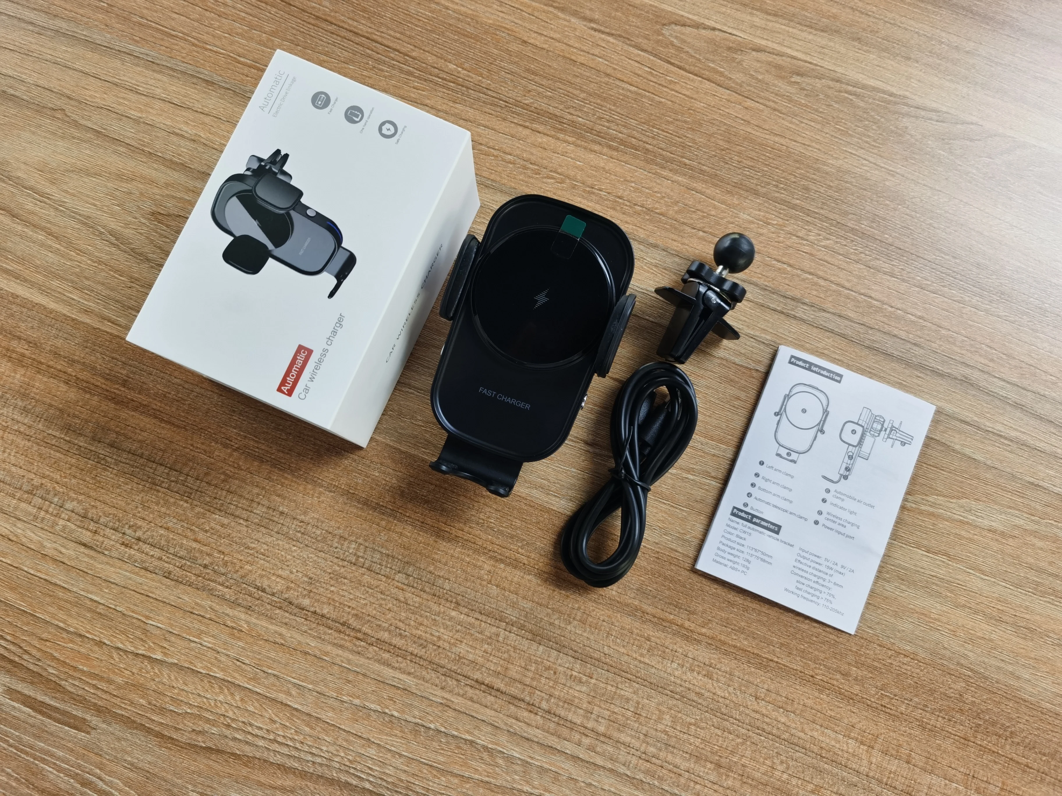 Универсальный с автоматическим зажимом 10 Вт 15 Вт USB-C смарт-датчик qi usb держатель мобильного телефона для быстрой зарядки инфракрасный беспроводное автомобильное зарядное устройство