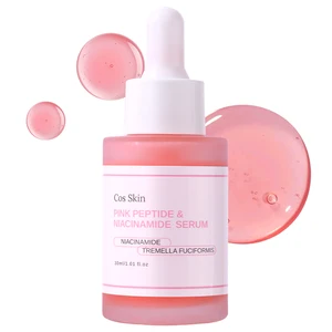 Private Label Moisturizing Anti Aging Whitening Lightening Skin Care Glow Niacinamide Face Pink Peptide Serum