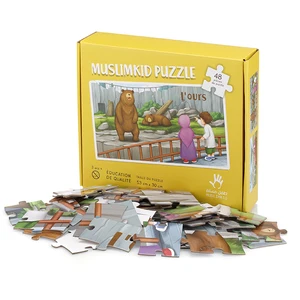 Manufacturer Custom Quantity Size Muslimkid Puzzle 48 Pieces Puzzle Kids Educational Jigsaw Puzzle