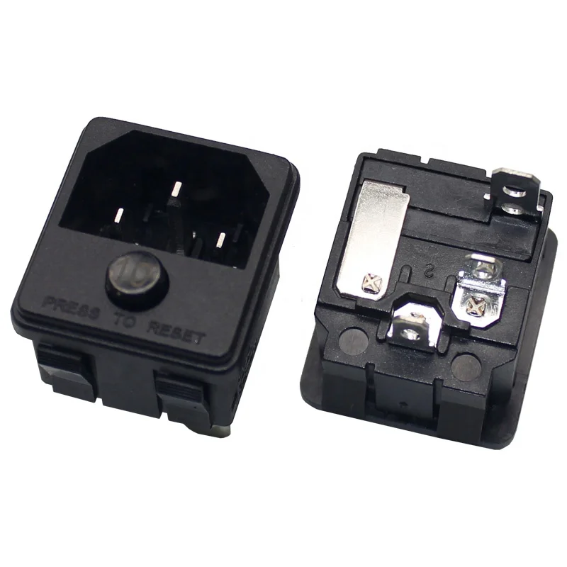 Kuoyuh 88D Series 10A Overload Protection Thermal Circuit Breaker - Push to Reset Single Pole with Socket & Switch