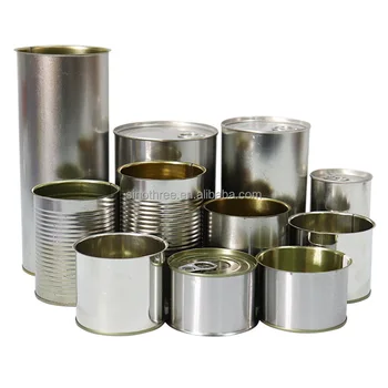 High Quality Round Empty Food Metal Tins Tinplate Food Cans With Easy Open End Lids