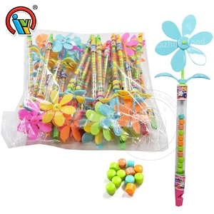 Kids Candy Toys Wholesale Long Stick Mini Ferris Wheel Plastic Whistle Toy Candy