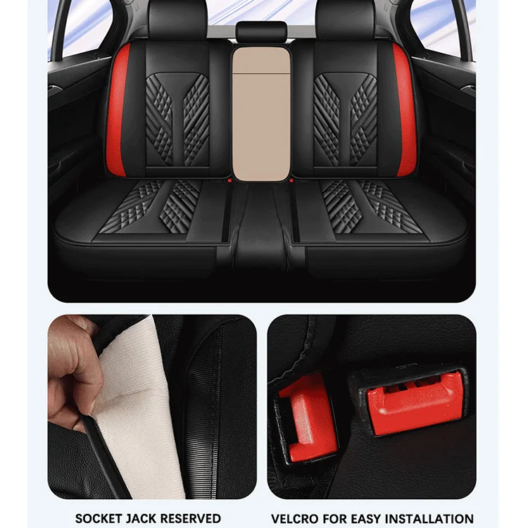 Xiangta лидер продаж новинка высокое качество универсальный размер искусственная кожа 5 сидений чехол на заднее сиденье автомобиля аксессуары Набор чехлов для