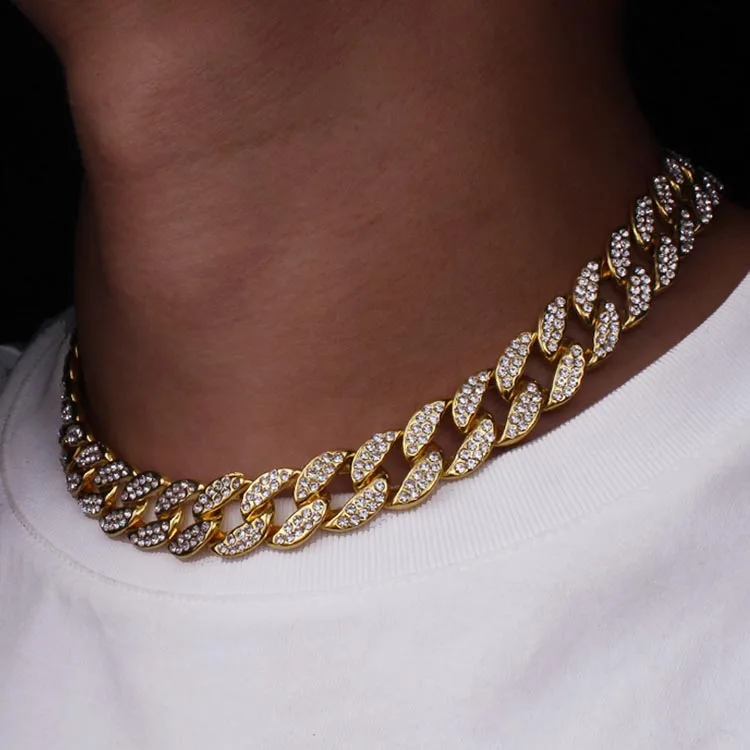 HH Bling Empire Iced Out Diamond Cuban Link Chain for Men