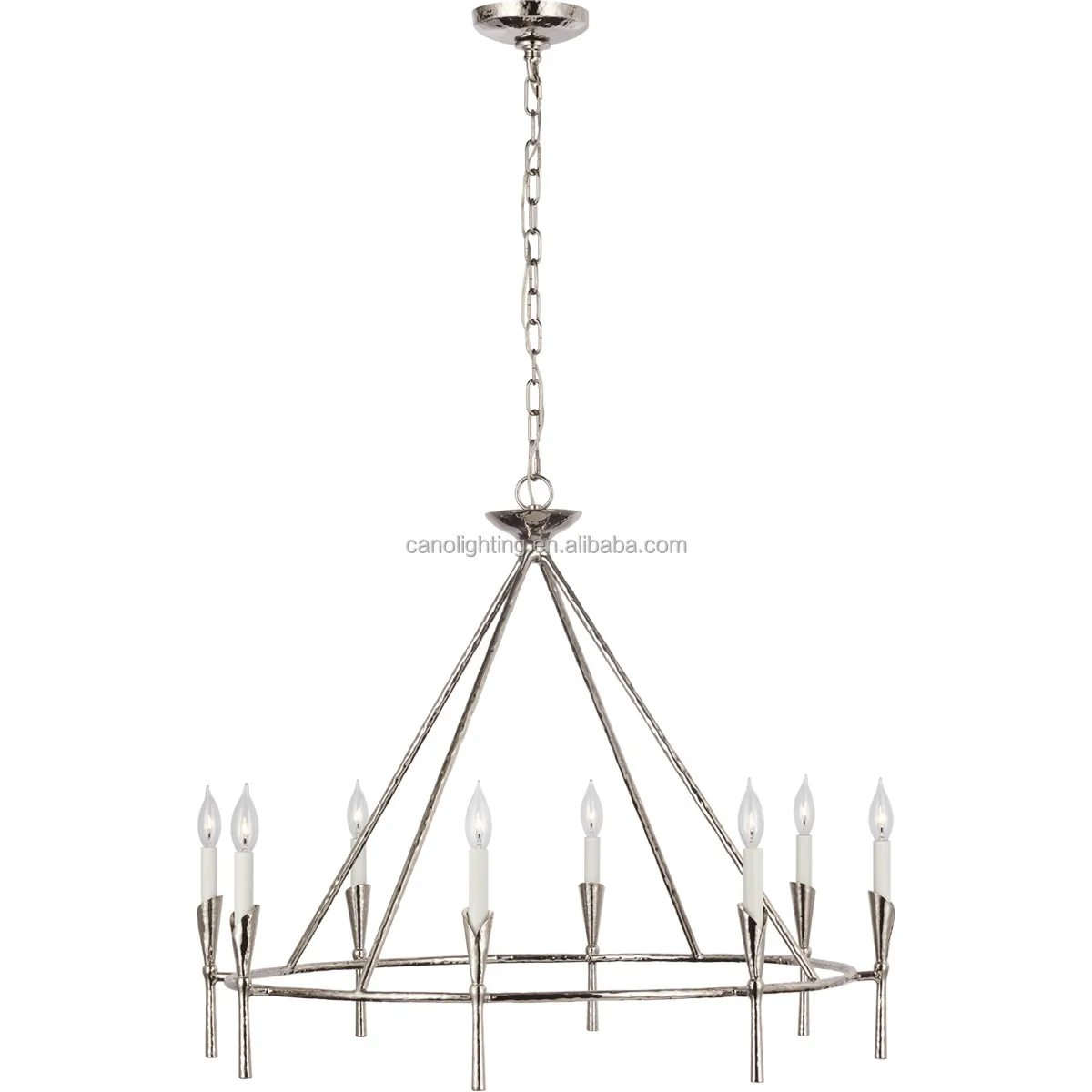 Vintage Classical Candle Lighting Ring Pendant Lamp Round Chandelier