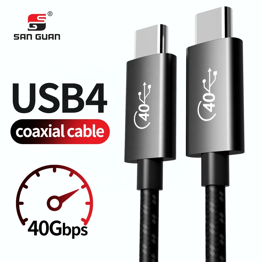 
 Новинка 2021, зарядный кабель Gen3 USB4 типа C, 5 А, кабель для передачи данных PD, USB 4,0, 40 Гбит/с, кабель Thunderbolt 4 3, USB C PD 100 Вт, логотип под заказ, 0,8 м, 2 м  