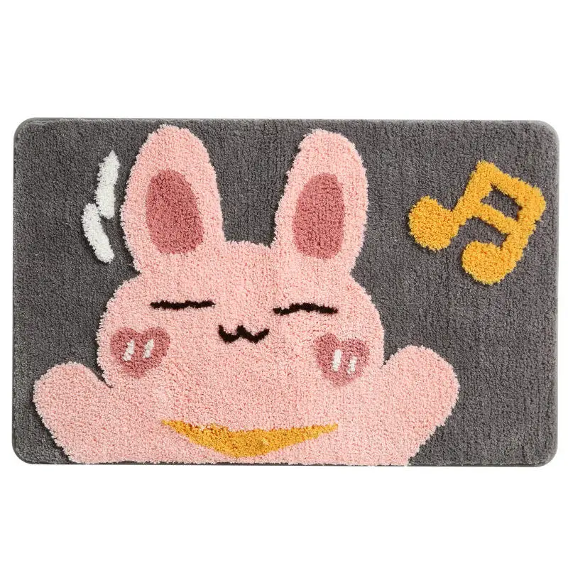 Customizable Cartoon Design Non-Slip Modern Rug for Kitchen Bathroom Bedroom & Hallway Handmade Machine Made Mat for Kids' Space