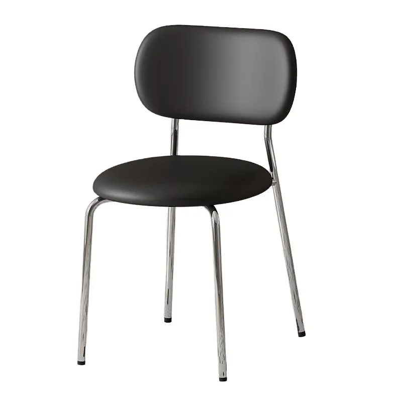 Современные удобные стулья с мягкой спинкой и металлическими ножками кухонные боковые для помещений дома обеденные