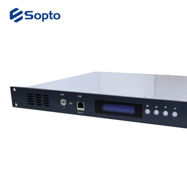 1U Optical Transmitter 1550nm Direct Modulation 2 Output SC /APC Fiber Optical Transmitter