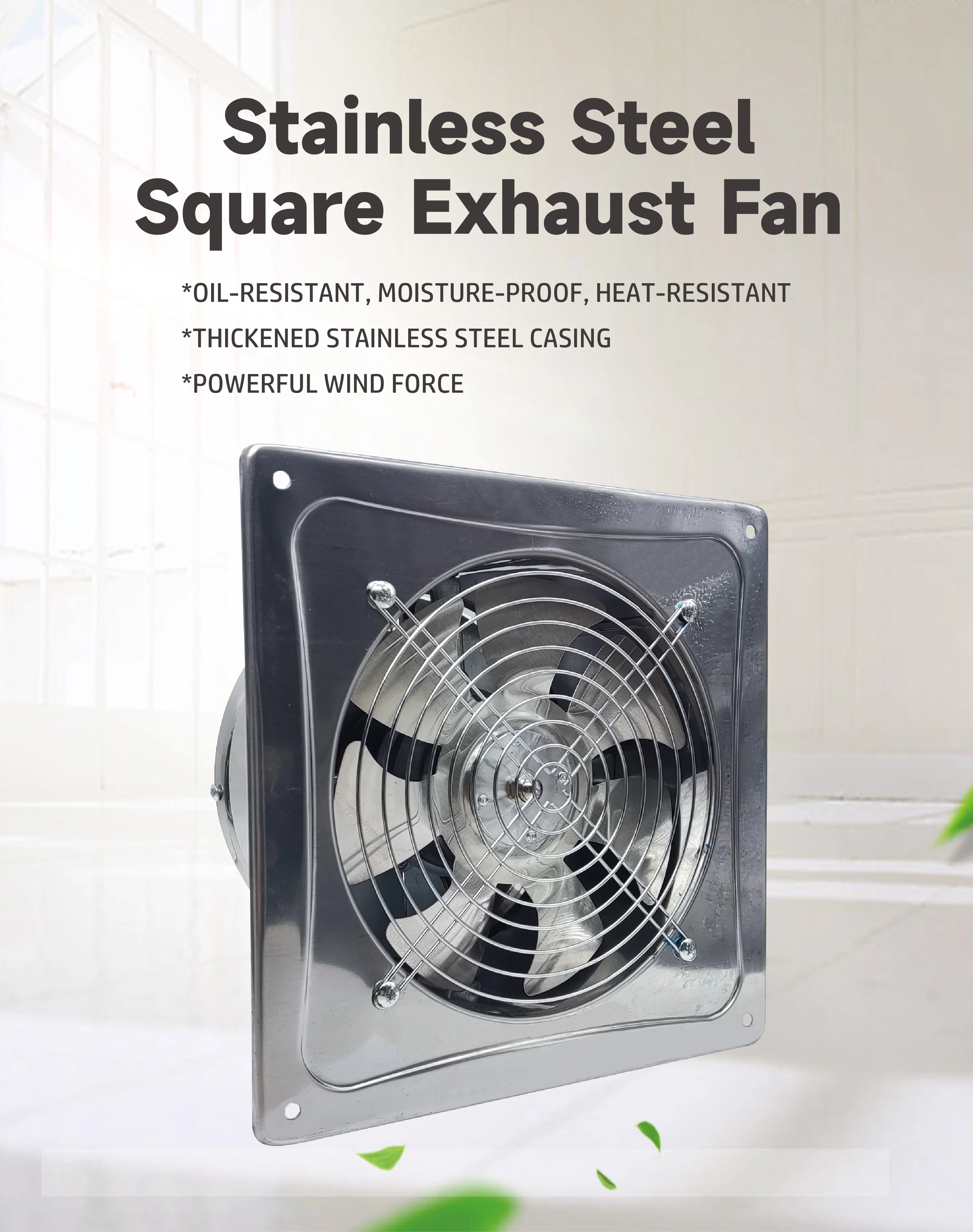 Intake Ventilation Exhaust Fan, Stainless, Steel - detail 6
