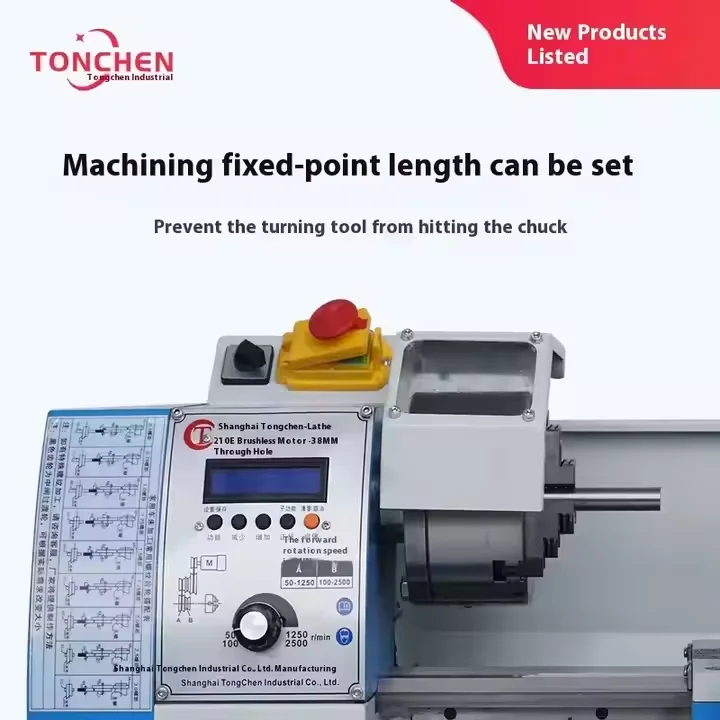 TC210 800mm Double Chunk Semi Automatic Household Metal Lathe with